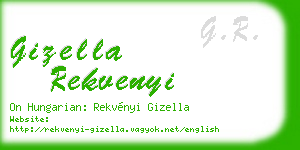 gizella rekvenyi business card