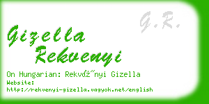 gizella rekvenyi business card